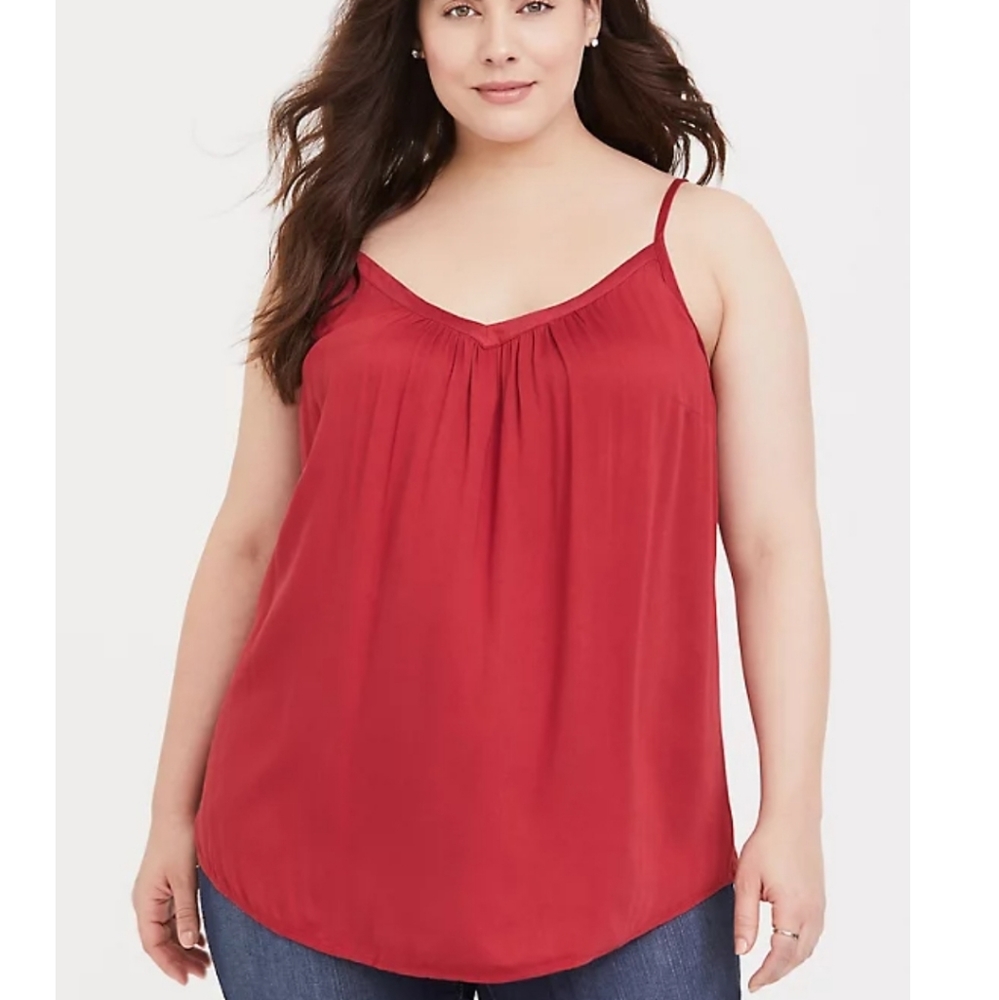 Torrid Red shirttail V-neck Top
